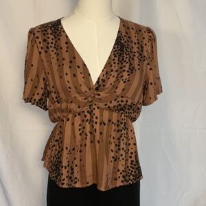 NWT Saltwater Lux leopard print top size S